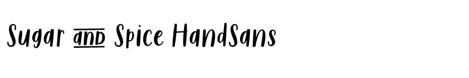 Sugar & Spice HandSans font